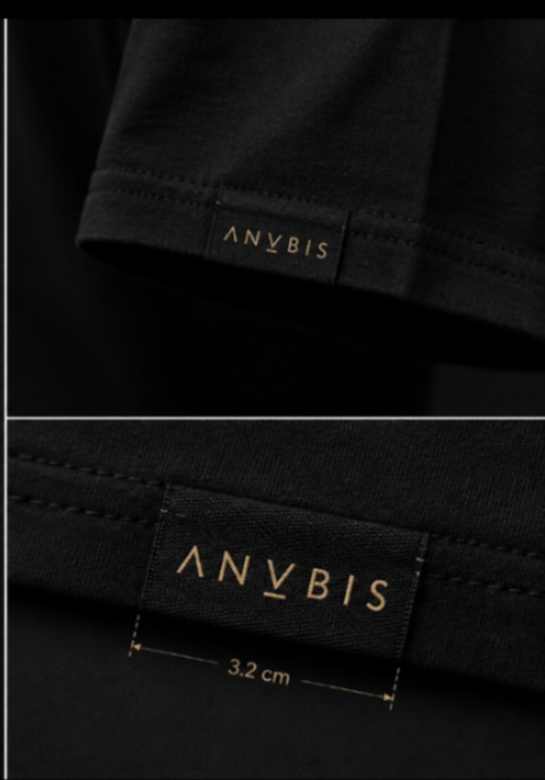 Black sleeve with ANUBIS micro-label
